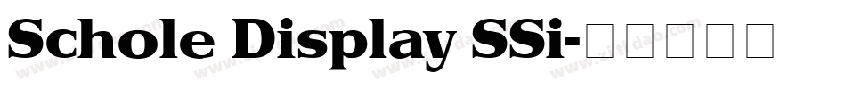 Schole Display SSi字体转换